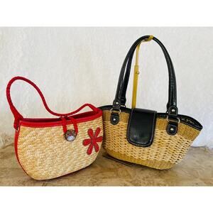 Y2K Wicker Shoulder Bag Bundle: Chadwick's, Preston & York Purses